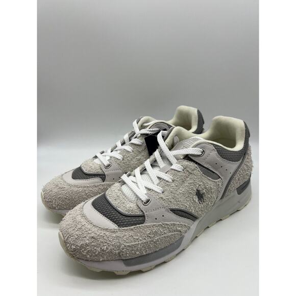Polo Ralph Lauren Men's Trackster 200 Hairy Gray Suede Sneakers Size 11 - Picture 9 of 12